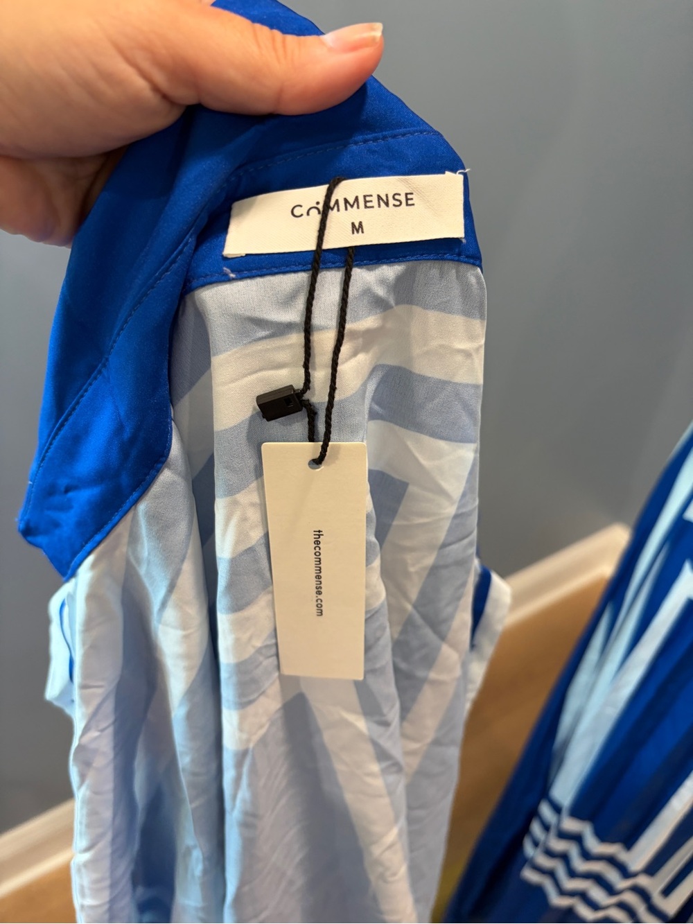 Commense Blue & White Geometric Matching Set NWT Medium - Picture 10 of 12